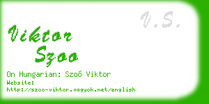 viktor szoo business card